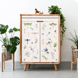 Craspire 3 Sheets 3 Styles PVC Waterproof Decorative Stickers, Self Adhesive Decals for Furniture Decoration, Dragonfly Pattern, 300x150mm, 1 sheet/style