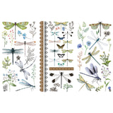 Craspire 3 Sheets 3 Styles PVC Waterproof Decorative Stickers, Self Adhesive Decals for Furniture Decoration, Dragonfly Pattern, 300x150mm, 1 sheet/style