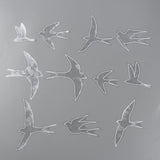 Craspire 11Pcs Bird Colorful Suncatcher Rainbow Prism Electrostatic Glass Stickers, Waterproof Laser PVC Window Static Decals, Clear AB, 58~158x71~122x0.2mm