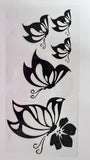 Craspire Laser PET Waterproof Car Stickers, Self-Adhesive Decals, for Vehicle Decoration, Butterfly, Black, 240x120x0.4mm