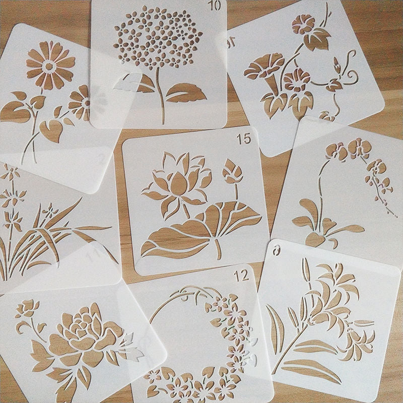 20pcs flower stencils for diy painting