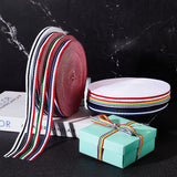 45 m Flat Striped Grosgrain Polyester Ribbons, Webbing Garment Sewing Accessories, Colorful, 10mm