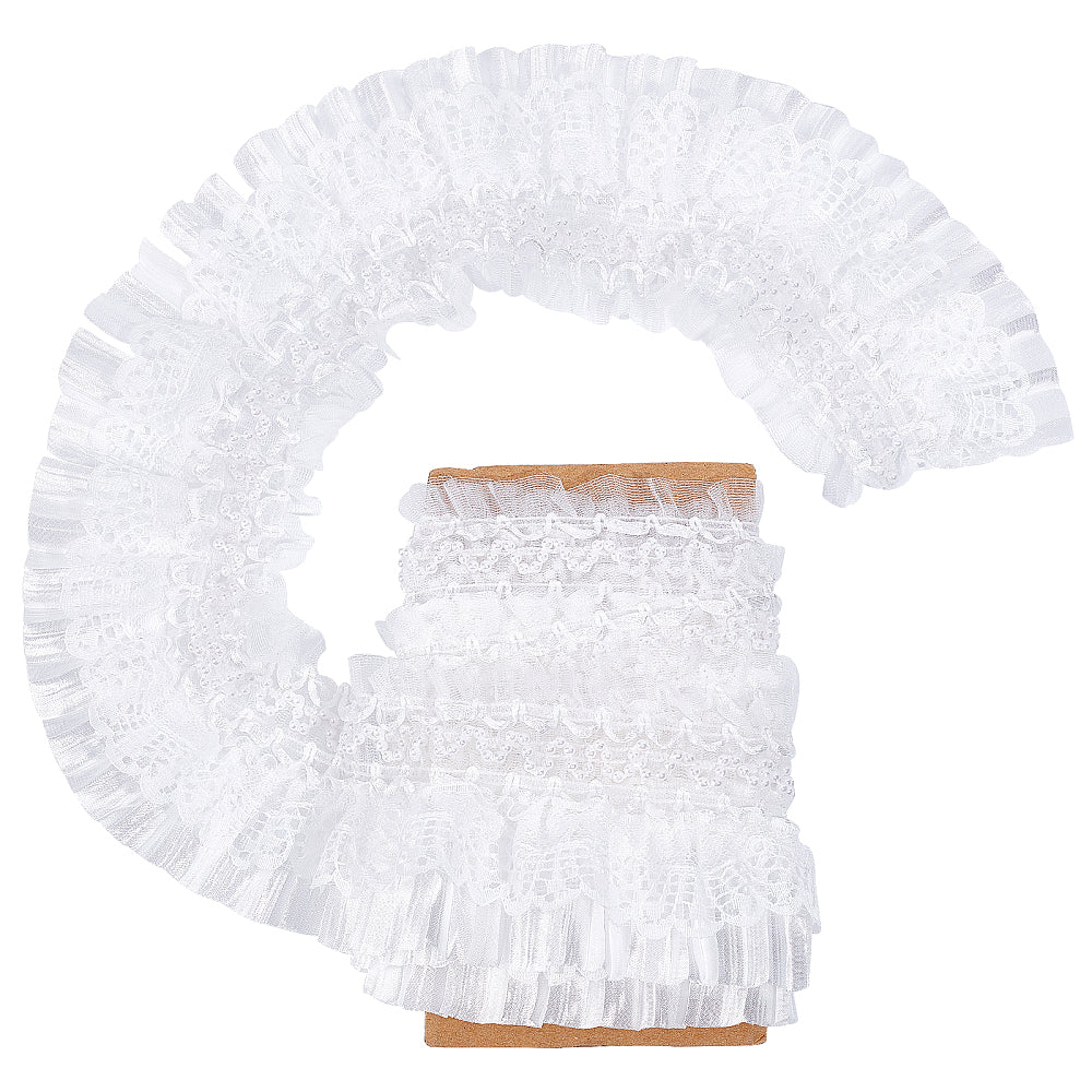 30mm Wide White Eyelet Lace