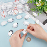 Craspire 30pcs Self-Adhesive Acrylic Rhinestone Stickers, for DIY Decoration and Crafts, Faceted, Oval, Clear, 40x30x6.5mm