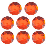 Craspire 10Pcs Self-Adhesive Acrylic Rhinestone Stickers, for DIY Decoration and Crafts, Faceted, Half Round, Red, 51.5x7.5mm