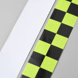 Craspire Waterproof PVC Reflective Warning Stickers, Safety Sign Caution Tartan Decals for Vehicle, Yellow Green, 50x0.3mm, about 25m/roll