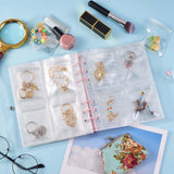 1 Set Transparent Jewelry Storage Book, with 140 Slots and 60Pcs Clear Zip Lock Bags, PVC Anti Oxidation Jewelry Storage Organizer for Rings Necklaces Bracelets Earrings Jewelry Beads, Clear, 20x17.5x3.5cm