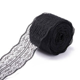 5 Roll Polyester Lace Trim, Lace Ribbon For Sewing Decoration, Black, 45mm, about 1- 3/4 inch(45mm) wide, about 10.93 yards (10m)/roll