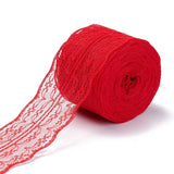 5 Roll Polyester Lace Trim, Lace Ribbon For Sewing Decoration, Red, 45mm, about 1- 3/4 inch(45mm) wide, about 10.93 yards (10m)/roll