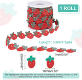 Strawberry Decorating Lace Trim Ribbons, 7.5 Yard ?¨¢5/8 Fruit Style Polyester DIY Ribbon for Sewing, Craft Decoration