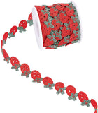 Strawberry Decorating Lace Trim Ribbons, 7.5 Yard ?¨¢5/8 Fruit Style Polyester DIY Ribbon for Sewing, Craft Decoration