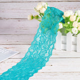 20 Yard Elastic Lace Trim, Lace Ribbon For Sewing Decoration, Light Sea Green, 80mm