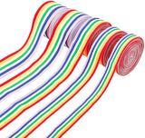 25m Rainbow Ribbon Grosgrain Stripe Double Face Polyester Ribbon 5 Sizes 15/20/25/30/40mm for Crafts DIY Sewing Accessories Gift Boxes Wrapping Wedding Party Birthday Festival Decoration