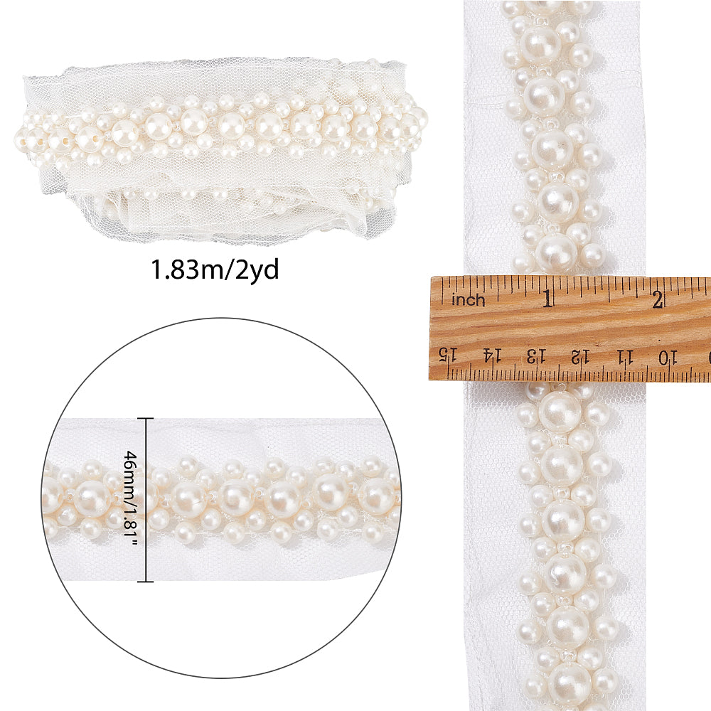 CRASPIRE 1 Bag 5 Yards Lace Ribbon Cotton White Lace Trim 4.33 Inch Wide  Embroidery Fabric Trimmings Edge Roll for DIY Sewing Craft Curtain Hair  Band Garment Skirt Extender Wedding Home Decoration