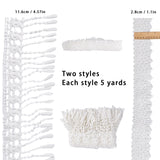 Lace Trim, Polyester Lace Ribbon Edge Trimmings, for Sewing and Bridal Wedding Decoration, White, 116mm,  1-1/8 inches(28mm); 5yards(4.57m); 2bundles/set