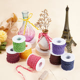 1 Roll Glitter Sparkle Ribbon, Polyester & Nylon Ribbon, White, 3/8 inch(9.5~10mm), about 200yards/roll(182.88m/roll).