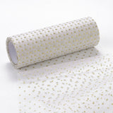 5 Roll Glitter Deco Mesh Ribbons, Tulle Fabric, for Wedding Party Decoration, Skirts Decoration Making, White, 5.90~5.94 inch(15~15.1cm),  10yards/roll
