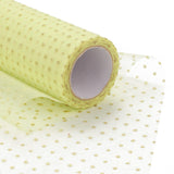 5 Roll Glitter Deco Mesh Ribbons, Tulle Fabric, for Wedding Party Decoration, Skirts Decoration Making, Lemon Chiffon, 5.90~5.94 inch(15~15.1cm),  10yards/roll