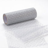 5 Roll Glitter Deco Mesh Ribbons, Tulle Fabric, for Wedding Party Decoration, Skirts Decoration Making, Gainsboro, 5.90~5.94 inch(15~15.1cm),  10yards/roll