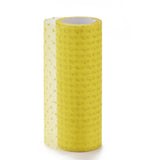 5 Roll Glitter Deco Mesh Ribbons, Tulle Fabric, for Wedding Party Decoration, Skirts Decoration Making, Yellow, 5.90~5.94 inch(15~15.1cm),  10yards/roll