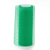 5 Roll Glitter Deco Mesh Ribbons, Tulle Fabric, for Wedding Party Decoration, Skirts Decoration Making, Spring Green, 5.90~5.94 inch(15~15.1cm),  10yards/roll