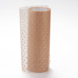 5 Roll Glitter Deco Mesh Ribbons, Tulle Fabric, for Wedding Party Decoration, Skirts Decoration Making, Tan, 5.90~5.94 inch(15~15.1cm),  10yards/roll
