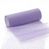 5 Roll Glitter Deco Mesh Ribbons, Tulle Fabric, for Wedding Party Decoration, Skirts Decoration Making, Lilac, 5.90~5.94 inch(15~15.1cm),  10yards/roll
