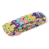 15 Yard Daisy Flower Polyester Lace Trims, Embroidered Applique Sewing Ribbon, for Sewing and Art Craft Decoration, Colorful, 1 inch(25mm), 15 yards/roll(13.72m/roll)