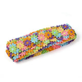 15 Yard Daisy Flower Polyester Lace Trims, Embroidered Applique Sewing Ribbon, for Sewing and Art Craft Decoration, Colorful, 1 inch(25mm), 15 yards/roll(13.72m/roll)