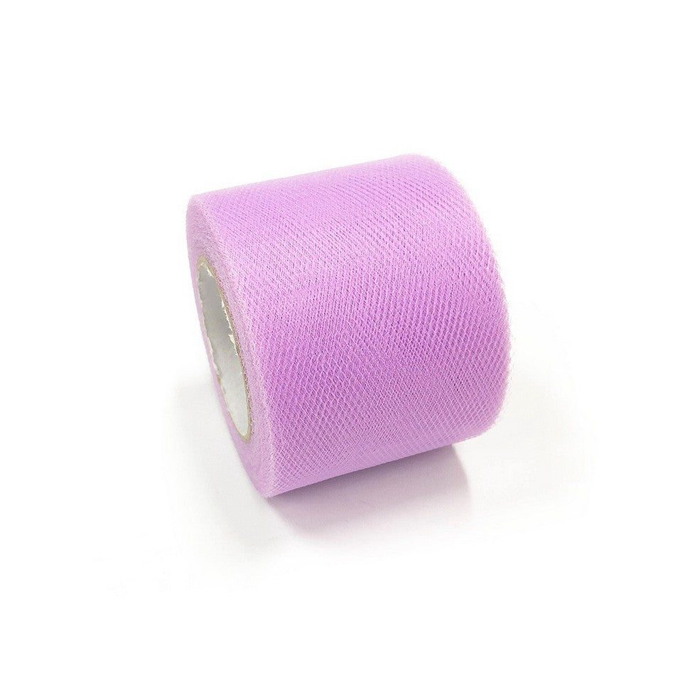 CRASPIRE 2 Rolls Glitter Tulle Pink Tulle Fabric Rolls 6 inch x 10