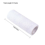 5 Roll Snowflake Deco Mesh Ribbons, Tulle Fabric, Tulle Roll Spool Fabric For Skirt Making, White, 6 inch(15cm), about 10yards/roll(9.144m/roll)