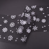 5 Roll Snowflake Deco Mesh Ribbons, Tulle Fabric, Tulle Roll Spool Fabric For Skirt Making, Black, 6 inch(15cm), about 10yards/roll(9.144m/roll)