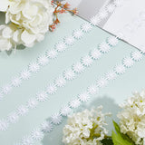 Flower Polyester Ribbons, for Gift Packaging, White, 5/8 inch(17mm); about 20yards/roll(18.288m/roll)