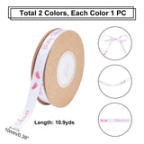 1 Roll Corduroy Fabric Ribbon, Polyester Ribbon, For DIY Hair Bow Making, Pink, 10mm, about 100yard/roll(91.44m/roll)