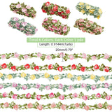 1 Set 6 Yards Flower Lace Ribbon, 6 Colors 3/4 Inch Floral Lace Trim Embroidered Trim Polyester Trim Ribbon for DIY Wedding Appliques Sewing Craft Scrapbooking Upholstery Curtain Patchwork