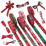 Cotton Ribbon, for Hair Accessories Craft and Christmas Gift Wrapping, Christmas Themed Pattern, 1 inches(25mm); 6 patterns, 1m/pattern, 6m/set