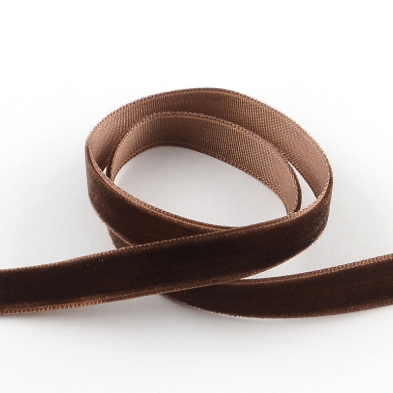 Worlds Brown Velvet Ribbon 5 Yards 5/8Inch(16mm)