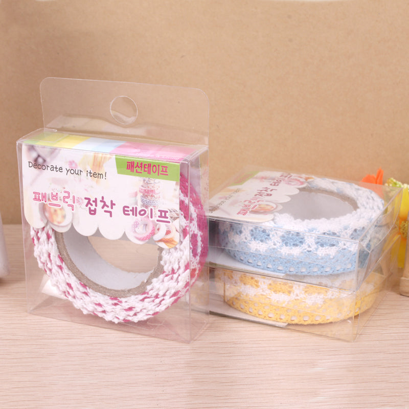 7 Rolls of Lace Tape DIY Lace Sticker Washi Lace Tape Photo Album Tape  (Mixed Style) 