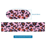 5 Bundle Leopard Printed Grosgrain Ribbons, for Hair Bows, Headbands, Crafting and Gift Wrapping, Pink, 1 inch(25mm), about 5yards/Bundle(4.57m/Bundle)