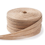 Burlap Fabric Ribbon, for Craft Making, Tan, 1/4 inch(6mm), about 10m/roll