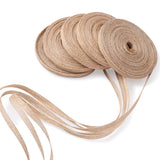 Burlap Fabric Ribbon, for Craft Making, Tan, 1/4 inch(6mm), about 10m/roll