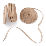 Burlap Fabric Ribbon, for Craft Making, Tan, 1/4 inch(6mm), about 10m/roll