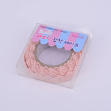 Craspire Cotton Cloth Lace Trim Tape, with Double-sided Adhesive, for DIY Scrapbooking, Salmon, 5/8 inch(17mm), about 1.8m/roll