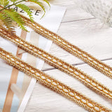 Gold Braid Trim 5/8 X 12.5 Yards Polyester Ribbon Woven Gimp Fringe Trim for Costume DIY Crafts Sewing Jewelry Making Home Decoration