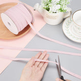 1 Roll Cotton Twill Tape Ribbons, Herringbone Ribbons, for Sewing Craft, Pink, 3/8 inch(10mm), about 80yards/roll(73.15m/roll)