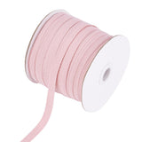 1 Roll Cotton Twill Tape Ribbons, Herringbone Ribbons, for Sewing Craft, Pink, 3/8 inch(10mm), about 80yards/roll(73.15m/roll)