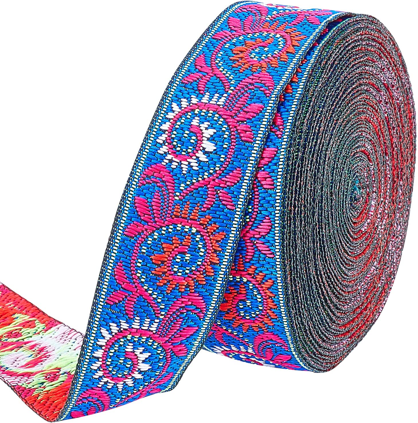 7 Yards Jacquard Ribbon Vintage Woven Trim 2 Inch Floral Woven Embroidered  Ribbon Fabric DIY for Embellishment Craft Supplies Clothes Strap Sewing  Decor Trim 