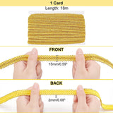 19.6 Yard Gimp Braid Trim 0.6 Inch Polyester Woven Braid Trim Golden Decorative Gimp Trim Ribbon Centipede Lace Ribbon for Costume DIY Crafts Sewing Curtain Slipcover Decoration