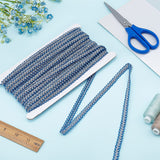 15 Yards Metallic Braid Lace Trim Blue & Silver Sewing Centipede Braided Lace 3/8 Wide Decorated Gimp Trim for Wedding Bridal DIY Clothes Jewelry Crafts Sewing Home Decor