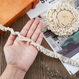 1 Roll 15 Yards Cotton Lace Ribbon Ghost White Crochet Lace Edging Trim Ribbon Fabric Lace Trim for Sewing Craft Wedding Bridal Dress Clothes Party Decoration